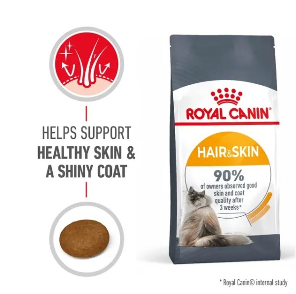 Royal Canin Cat Hair and Skin Care - Пълноценна суха храна за котки за здрава кожа и бляскава козина